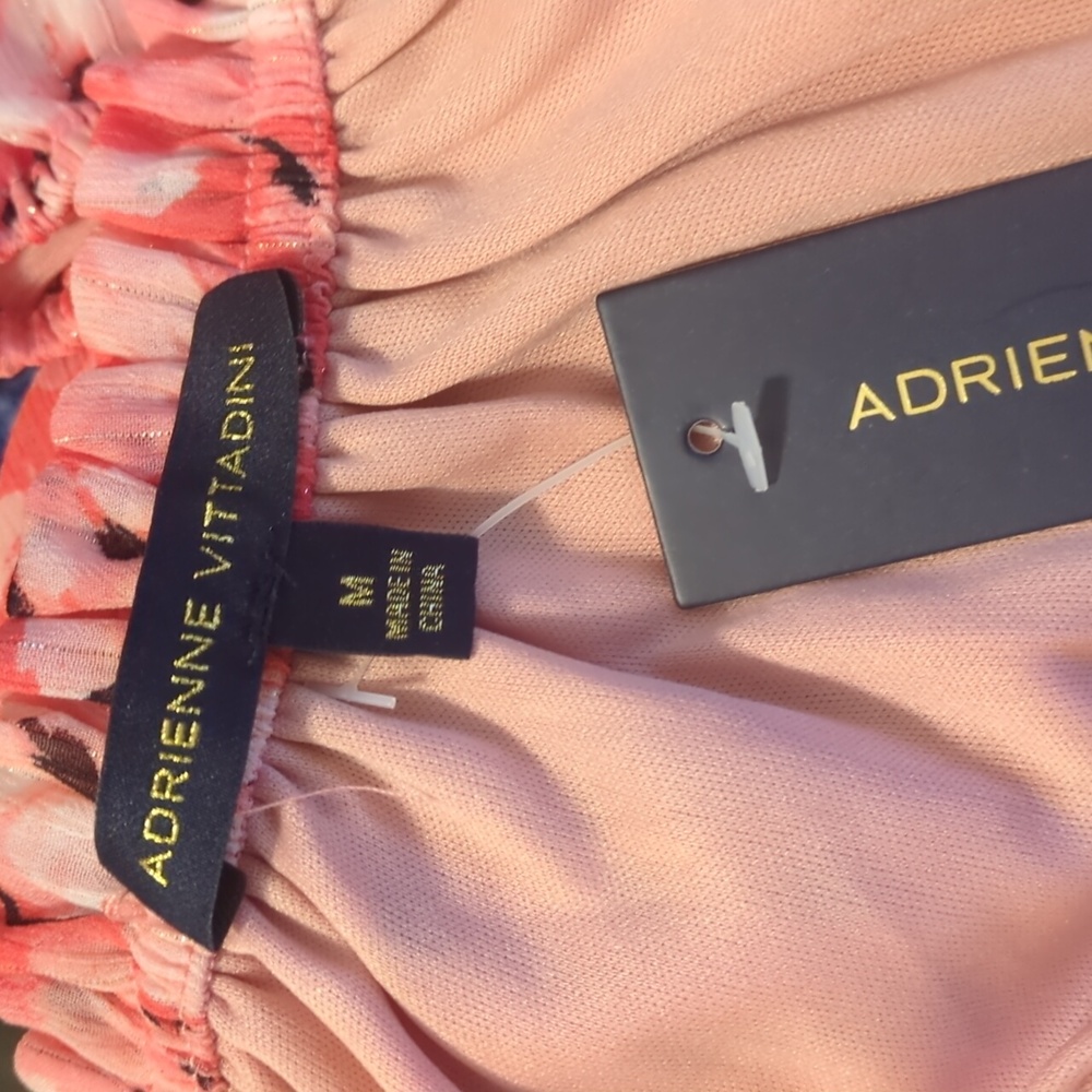 Adrienne Vittadini Pink Floral Dress Size M - Picture 3 of 4